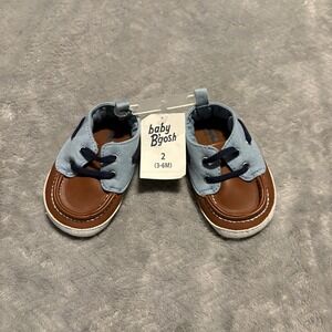 Baby Bgosh Blue and Brown Slip On Shoe Size 2 (3-6 Months) New